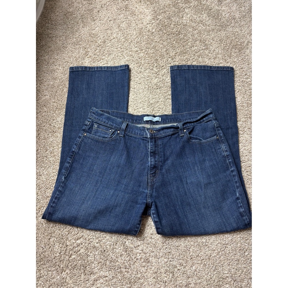 Levis 515 Bootcut Jeans Womens 16 Short Dark Wash Rhinestone Pocket Denim
